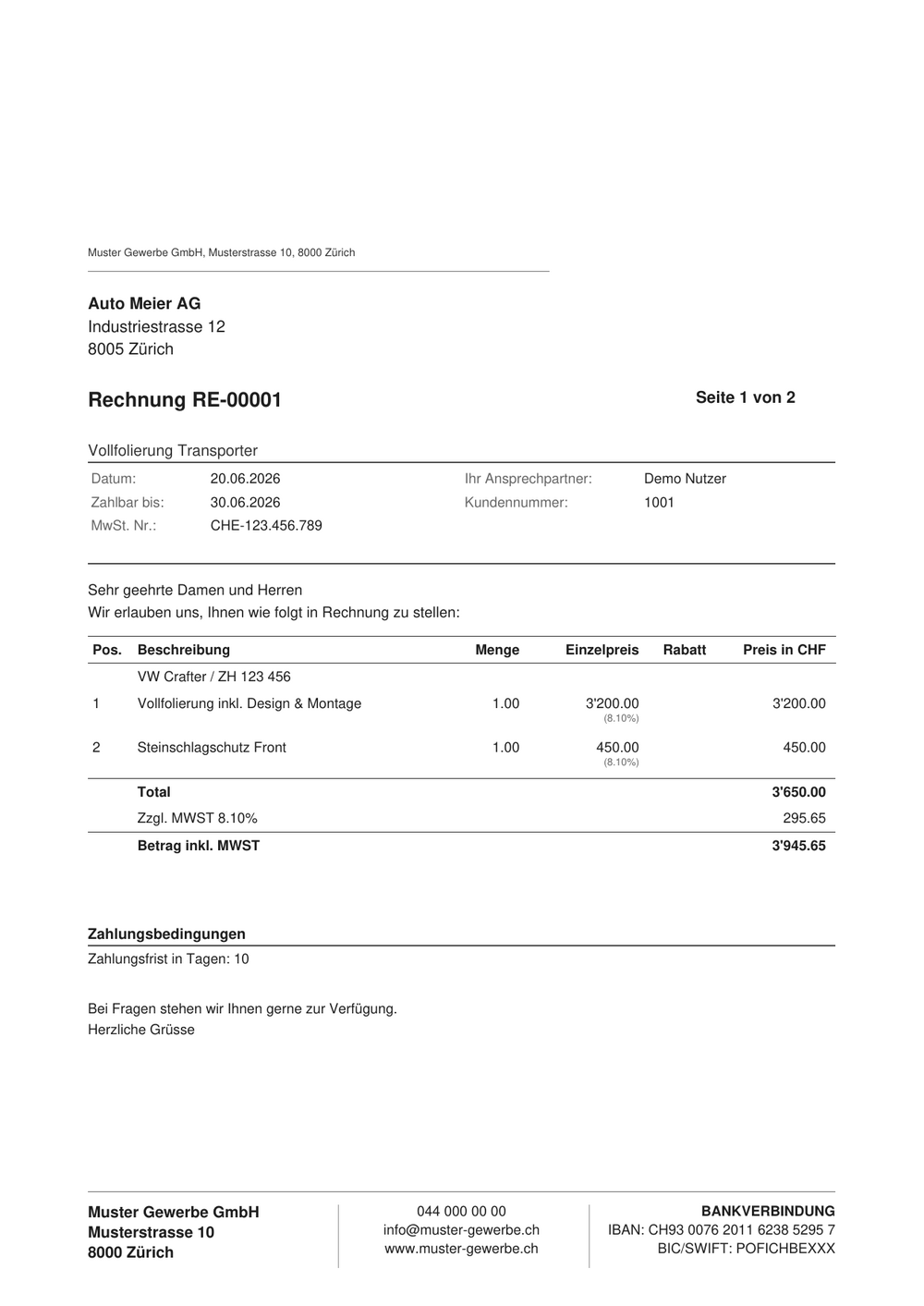 QR-Rechnung PDF